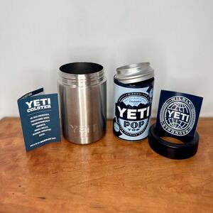 YETI Rambler Colster Stainless Steel 12oz Can Insulator with Pop Top Stash Can